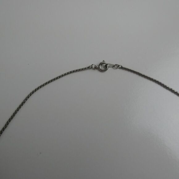 Fleur De Lis Flower Pink Iridescent Rhinestone Sparkly Pendant Necklace 15+" - Picture 5 of 9